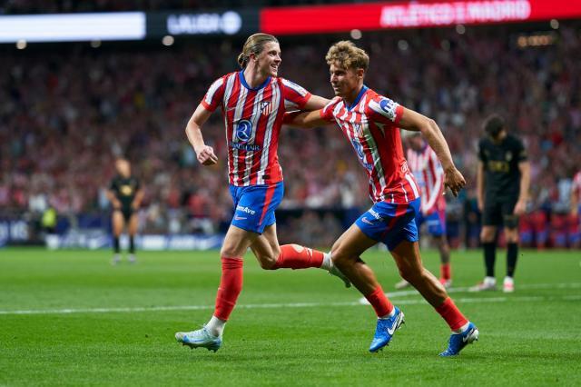 看，西蒙尼挥舞的拳头！小蜘蛛+加拉格尔处子球之夜